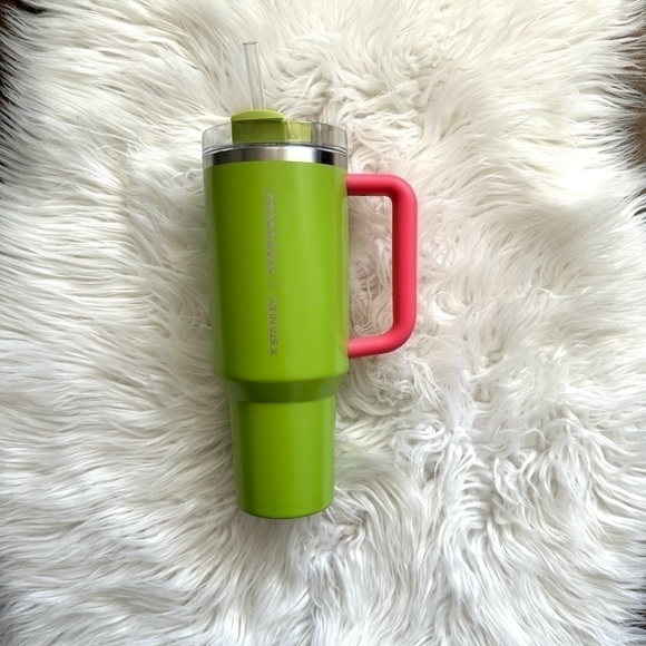 Stanley & Starbucks Pink & Green Music Carnival 40oz Quencher China Release - Picture 1 of 5